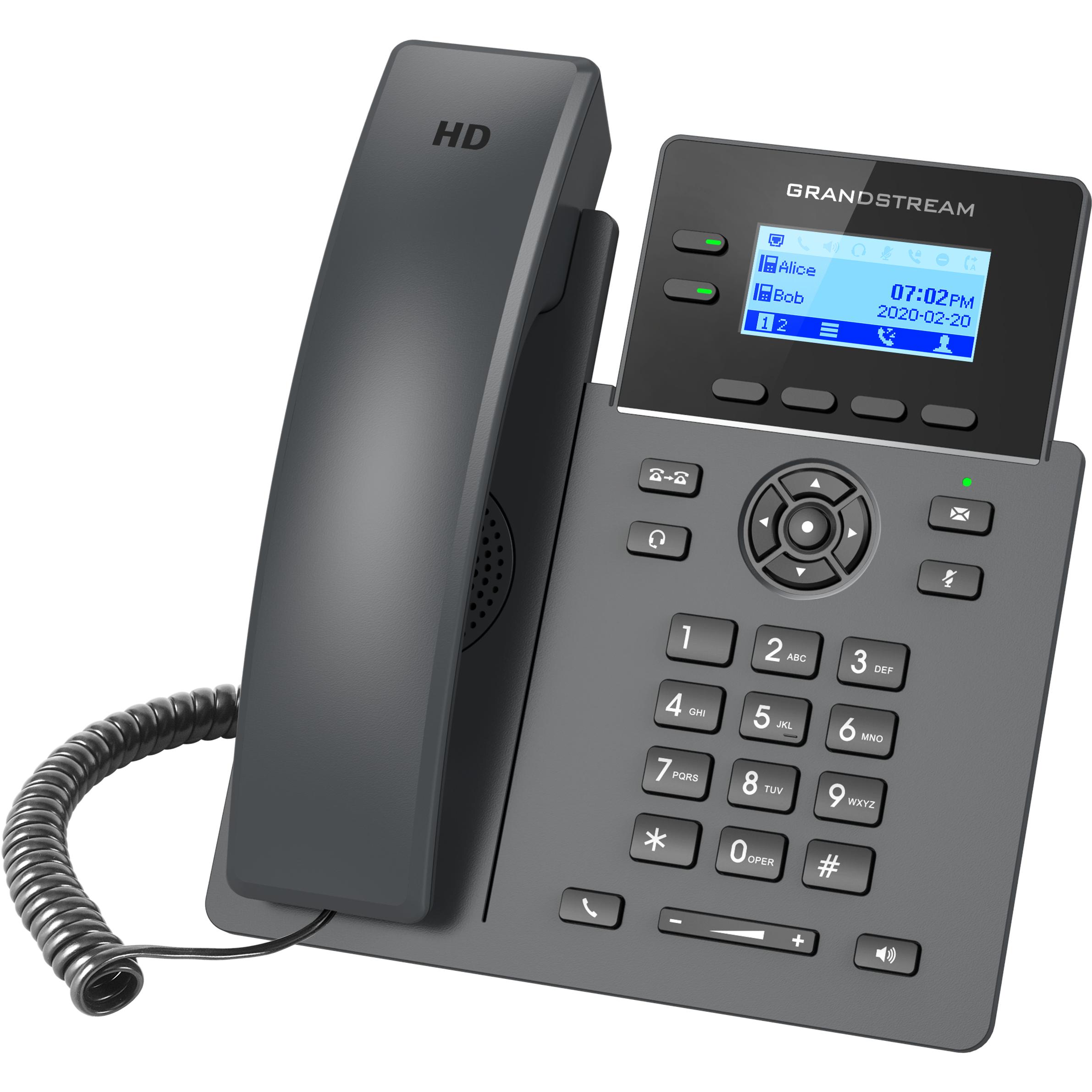 Thumbnail - Grandstream SIP GRP-2602 Carrier-Grade IP-Phone - VoIP-Telefon - Switch, Telefon, Schwarz