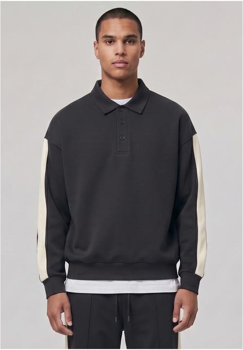 Produktbild Urban Classics Oversized Piqué Longsleeve Polo black M (M)