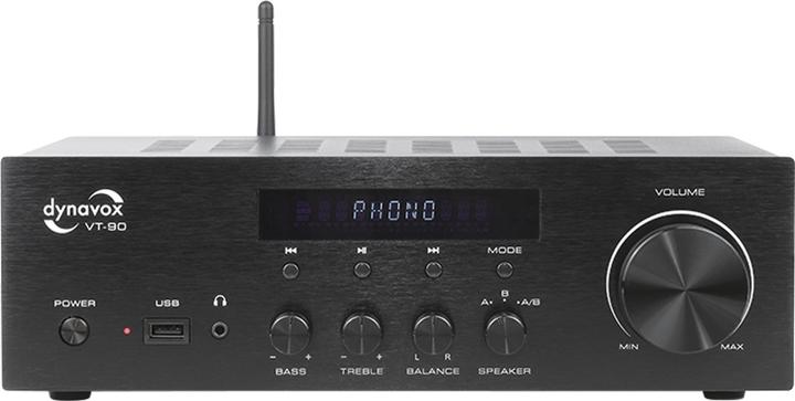 Produktbild Dynavox Stereo KompaktVerstärker VT90 mit PhonoEingang und BT, Farbe schwarz (Verstärker)