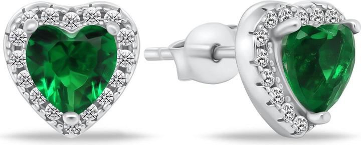 Immagine prodotto Brilio Argento - Orecchini romantici in argento con zirconi Cuore EA901WG (Argento)