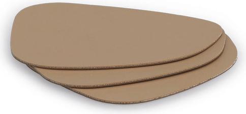 Actual product image Zeller Present Glasuntersetzer-Set Kunstleder 2-farbig 4-teilig 10x12 cm (4x, Glass coaster)