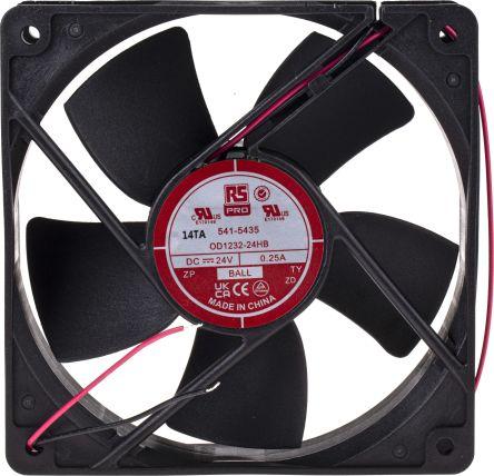 Productafbeelding RS PRO Ventilator 120x120x32mm 24VDC 10,8W 204m³/h (120 mm)