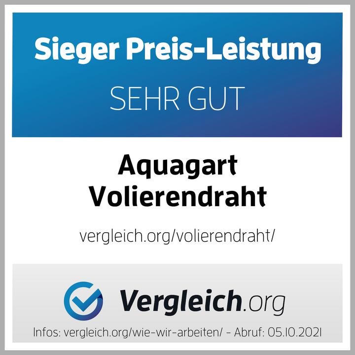 Etichetta energetica Aquagart 25m x 1m Volierendraht Drahtgitter Schweissgitter Drahtgeflecht Drahtzaun