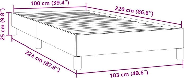 Produktbild vidaXL Bettgestell (100 x 220 cm)