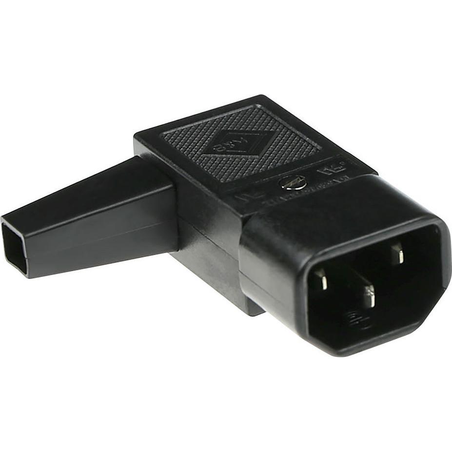 Thumbnail - MPE-Garry C14 Power connector male angled with cable outlet left, Elektronikkabel + Stecker, Schwarz