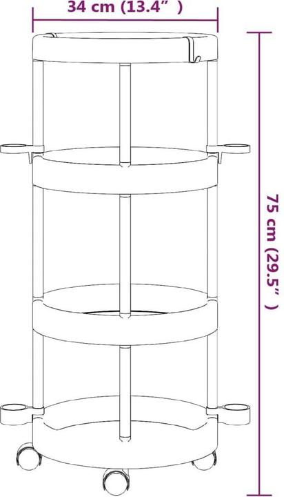 Actual product image vidaXL Reinigungswagen