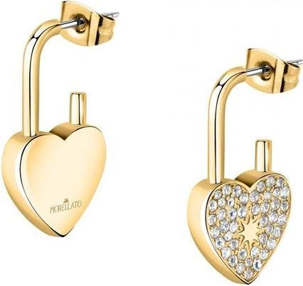 Image du produit Morellato Boucles d'oreilles romantiques en or plaqué avec des cristaux Abbraccio SABG27