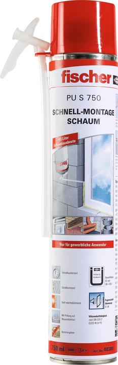 Fischer FIS 040301 PU S 1/750 B2 MOUSSE DE MONTAGE (750 ml)