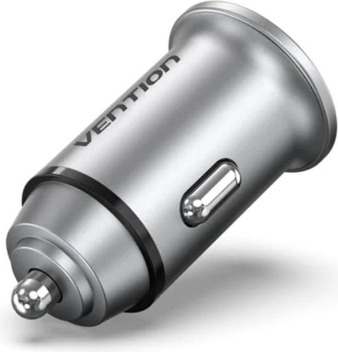 Actual product image Vention Dual Port Car Charger FFBH0 USB A C(18/20) Gray
