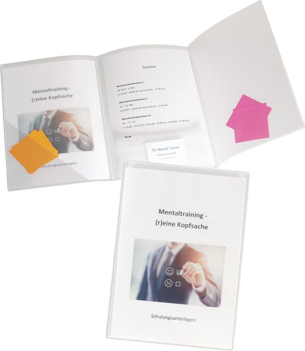 Produktbild Kolma Präsentationsmappe Vario A4 3-teilig farblos (A4, 1x)