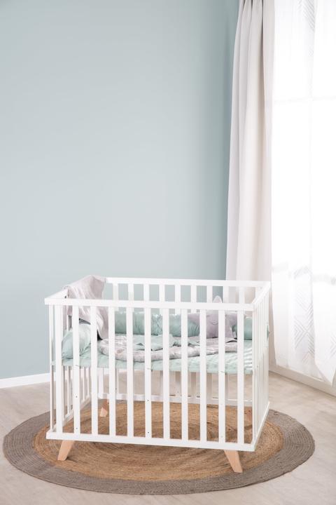 Immagine prodotto Roba Box con piedini in legno Lil Planet White 75 x 100 cm (75 cm, 100 cm, Legno misto, Faggio)