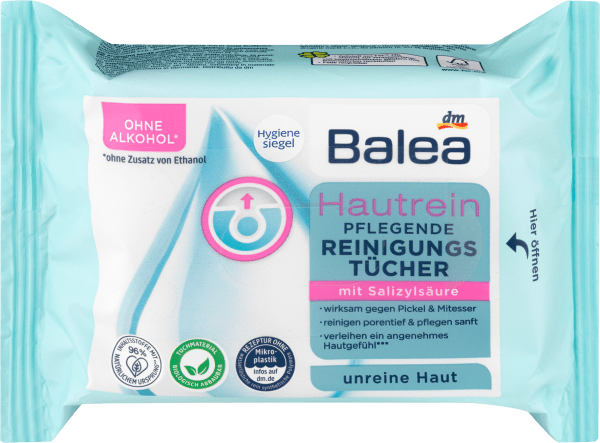 Actual product image dm Balea Skin Clean Nourishing Cleansing Wipes (Cleaning cloths)