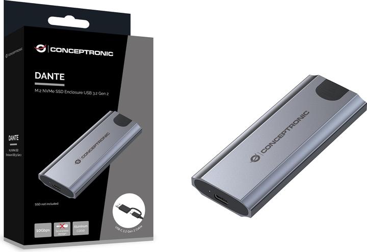 Actual product image Conceptronic SSD enclosure M-Key M.2 ->M/B+M-Key USB3.2 10Gb/s (M.2)