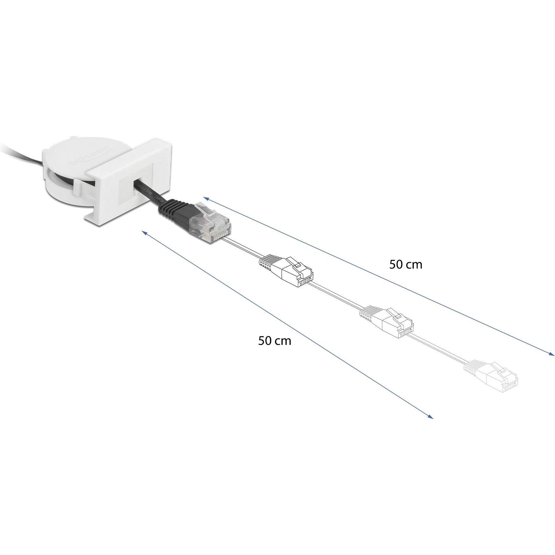 Thumbnail - Delock 81361 Netzwerkkabel Schwarz (SF/UTP, CAT5e, 0.50 m), Netzwerkkabel