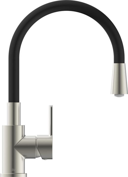 Produktbild Eisl Wasserhahn Küche FLEXO Spültischarmatur Edelstahloptik Schwarz Flexibel Schwenkbar NI186FLNIB