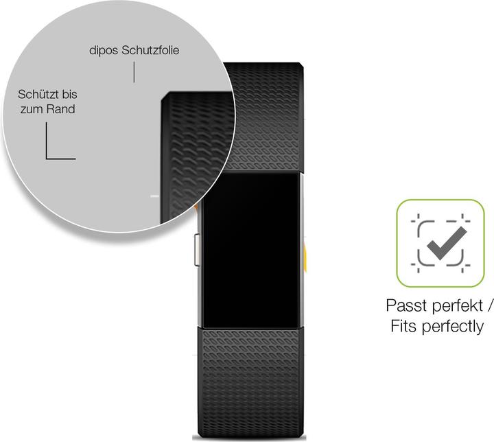 Produktbild Dipos Full Cover Schutzfolie Matt (Fitbit Charge 2)