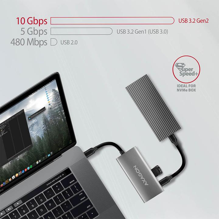 Actual product image Axagon HMC-4G2 (USB-C, 4 ports)