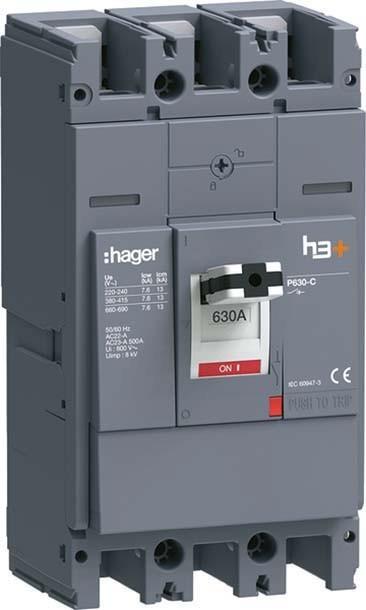 Actual product image Hager HCW630AR h3+ P630 3 pole 630A switch disconnector