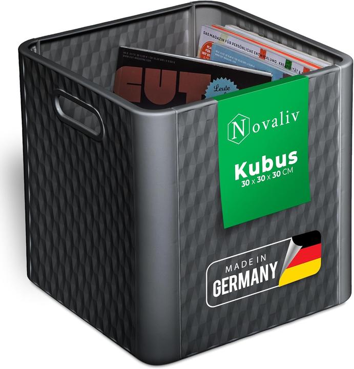 Produktbild Novaliv Box 30x30x30 cm Kunststoff Boxen für Kallax Regal Körbe 30x30 Aufbewahrungsbox Regal als Sch (30 cm, 25 l, 1x)