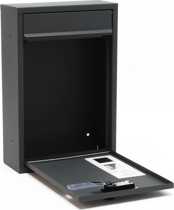Immagine prodotto Wiltec Boite aux lettres moderne Anthracite avec Serrure à combinaison Boite murale Revêtement en poudre