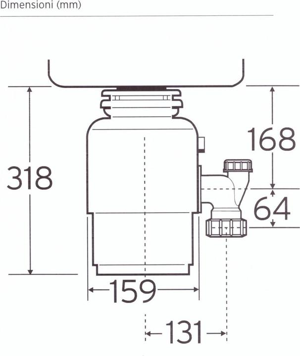 Produktbild Insinkerator ISE46Entsorgungssystem für Lebensmittelabfälle 0,55 PS (0.98 l)