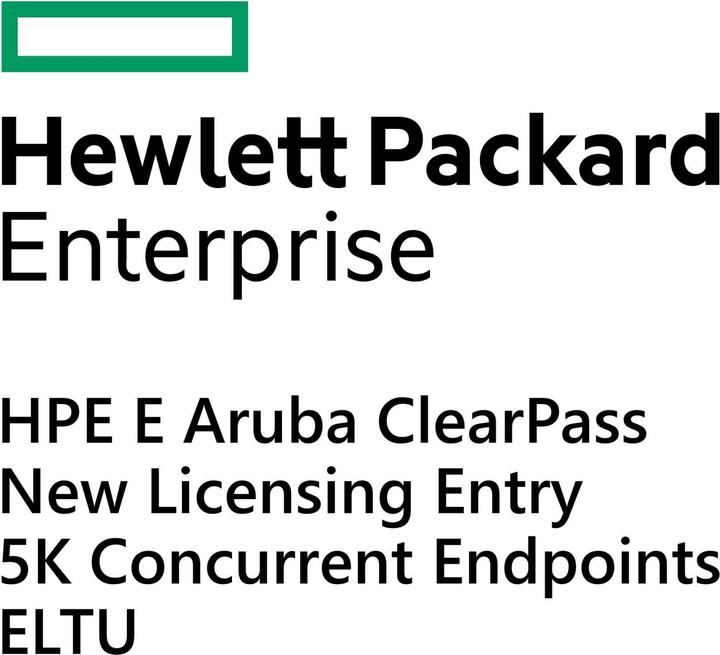 Image du produit HPE E Aruba ClearPass, New Licensing, Entry, 5K Concurrent Endpoints, E-LTU