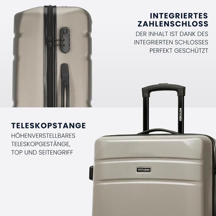 Image du produit Wittchen Grosser Koffer Trolley mit Hartschale und Zahlenschloss (98 l)