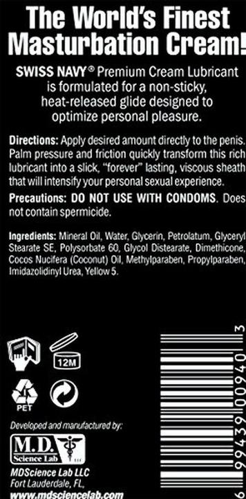 Actual product image Swiss Navy Premium masturbation cream (150 ml)