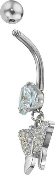 Image du produit Bijouteria Piercing nombril (Zircone, Acier chirurgical 316L)