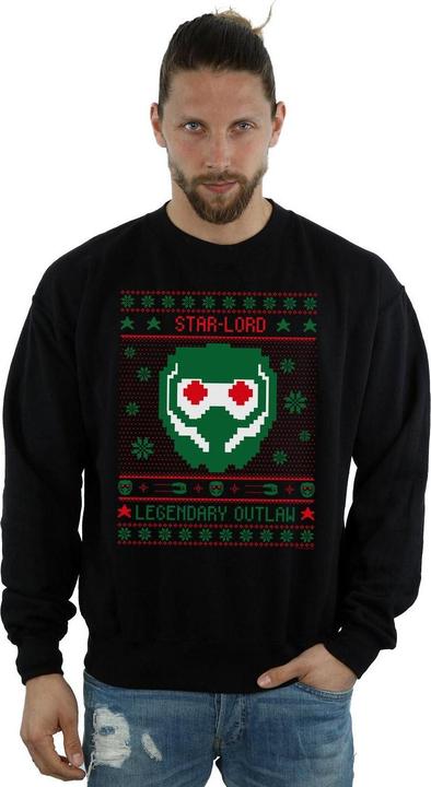 Actual product image Mens Guardians Of The Galaxy Vol. 2 Star Lord Fair Isle Sweatshirt (XL)