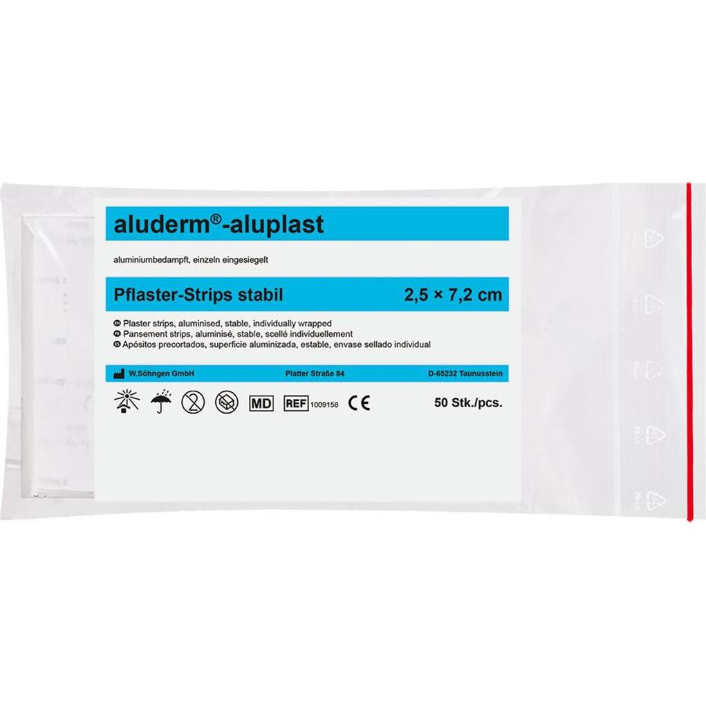 Söhngen, Pflaster, aluderm aluplast Pflaster starr / stabil 2.5x7.2cm, 50 Stk., einzeln (50 x)
