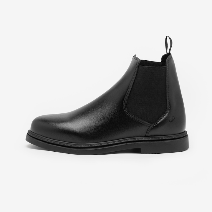 Caperlan Reitstiefeletten 500 synthetisch Kinder schwarz