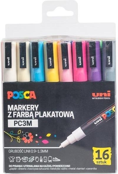 Produktbild Uni-ball Postermarker PC-3M 16 Farben (Mehrfarbig, 1.30 mm, 16 x)