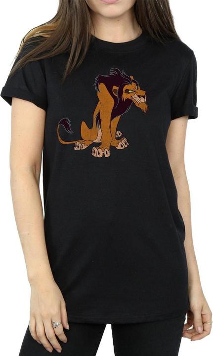 Image du produit The Lion King T-shirt boyfriend en coton à cicatrice classique pour dames et messieurs (M)