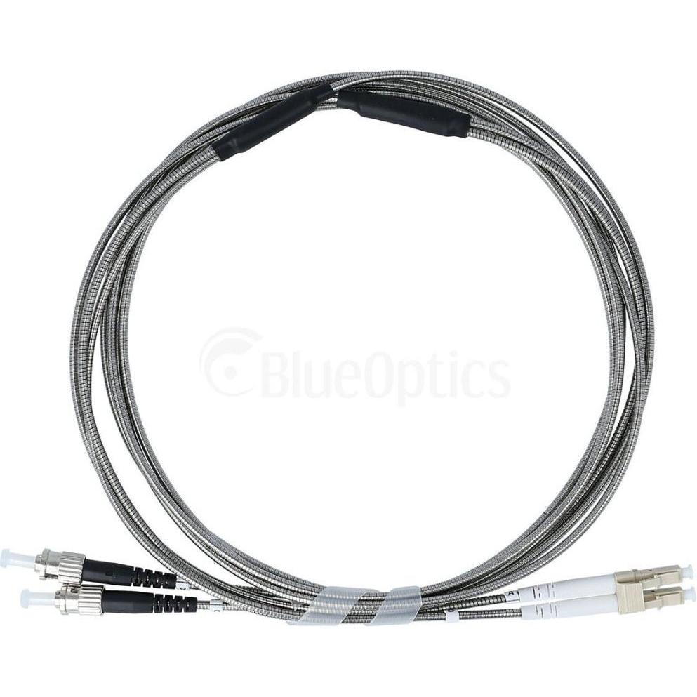 BlueOptics stahlarmiertes Duplex LWL Patchkabel LC-ST Multimode OM3 0.5 Meter (0.50 m), Netzwerkkabel
