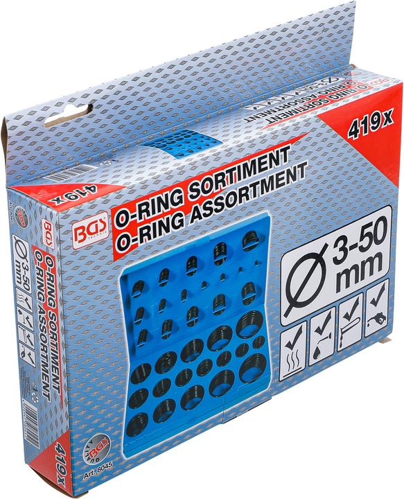 Immagine prodotto BGS Assortimento o-ring Ø 3 - 50 mm 419 pz.