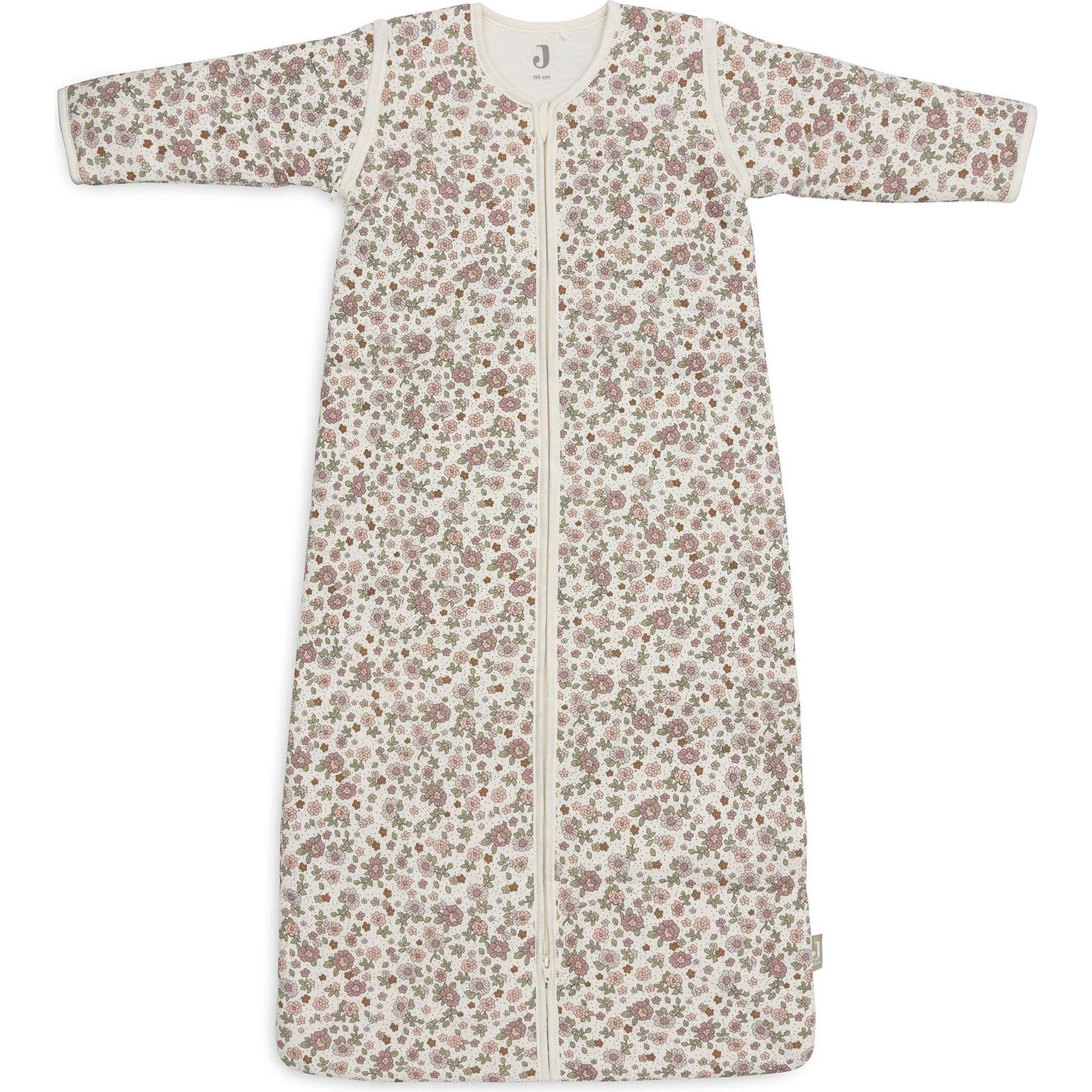 Jollein, Sacco a pelo per bebè, Baby Slaapzak Winter Met Afritsbare Mouw 110cm Retro Flowers - Winterslaapzak (110 cm, 3,5 TOG, Invernale)
