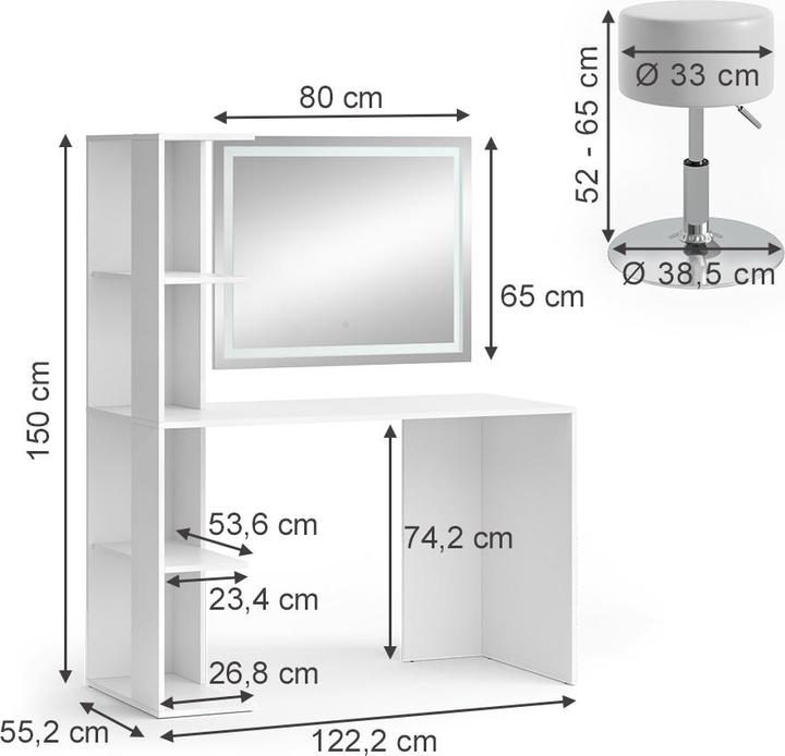 Actual product image Vicco Tower (122.20 x 55.20 x 75.80 cm)