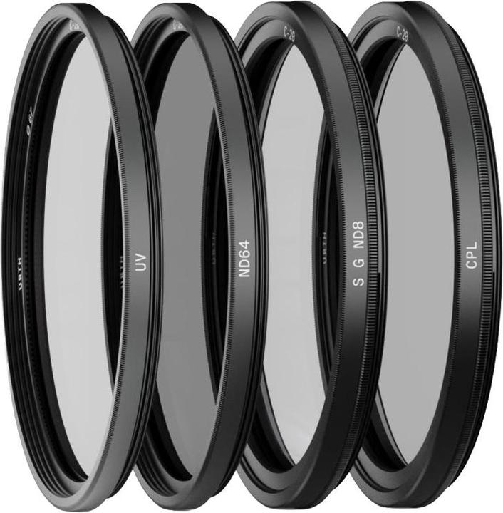 Urth 49mm UV, Circular Polarizing (CPL), ND64, Soft Grad ND8 Lens Filter Kit (Plus+) (49 mm, UV filter)