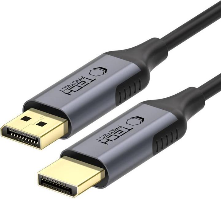 Actual product image Tech-Protect UltraBoost DisplayPort to DisplayPort 1.4 4K 60Hz Cable 2m - Black (2 m, DisplayPort, 1.4)