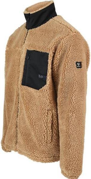 Productafbeelding Brunotti Renziost Heren Teddy Fleece Outdoor Jas - Desert - Maat XL (XL)