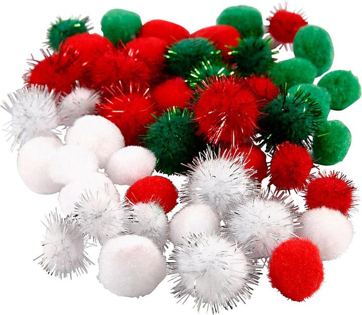 Creativ Company Pompoms Christmas, 48pcs.