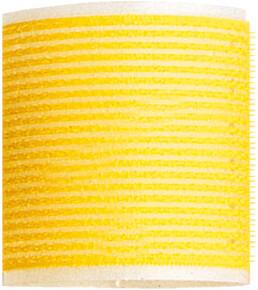Fripac Le Coiffeur bigoudis adhésifs professionnels 65 mm jaune, sachet de 6 pièces
