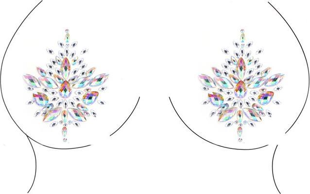 Produktbild Le Désir Open-cup Tie Dye strappy teddy & Dazzling Nipple Bling Sticker - (One Size)