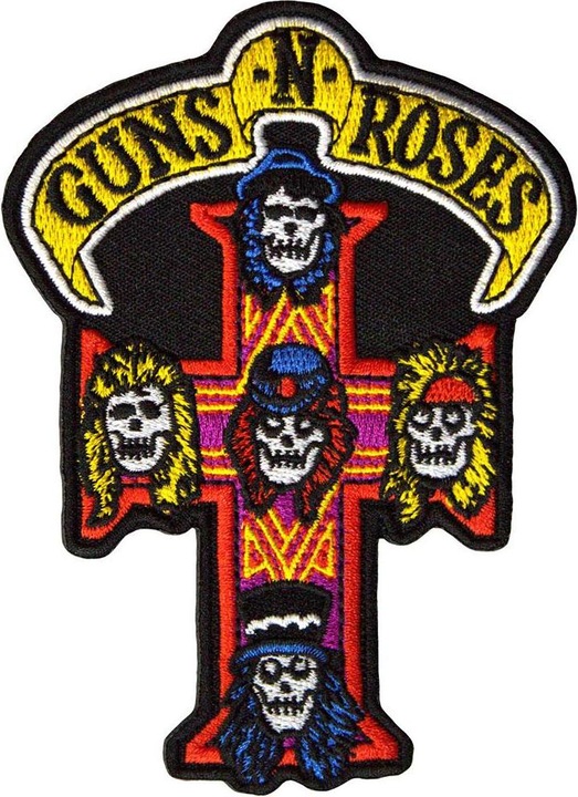 Produktbild Guns N Roses Kreuz Aufnäher zum Aufbügeln Appetite For Destruction Polyester