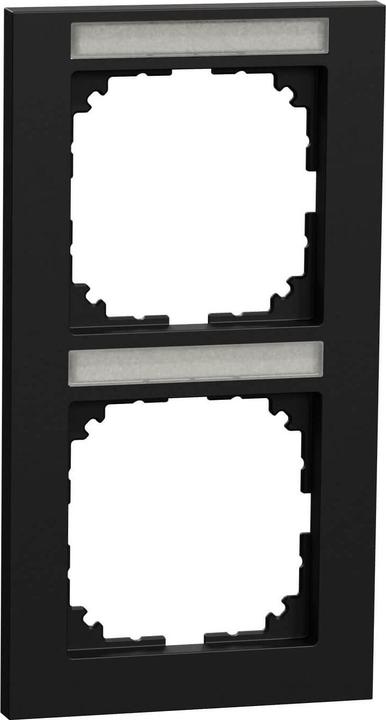 Actual product image Merten Frame 2gang bw matt Labelling support MEG4022-3603