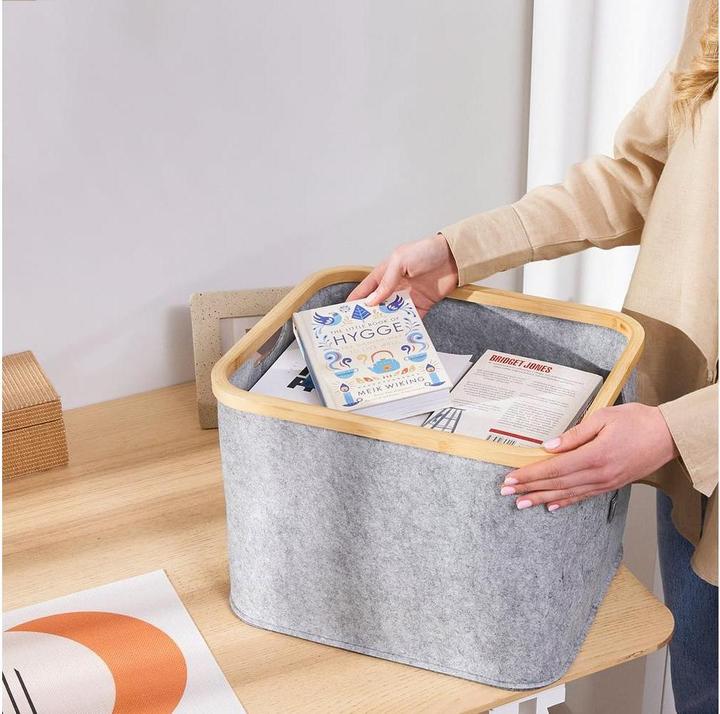 Immagine prodotto Hennez Aufbewahrungskorb Adrian Grau, 40 l (1x, 41 x 31 x 31 cm)