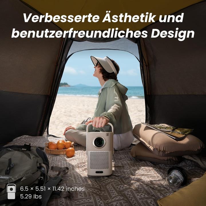Actual product image Yaber Tragbarer Projektor mit JBL-Sound und Autofokus (Full HD, 1.25:1)