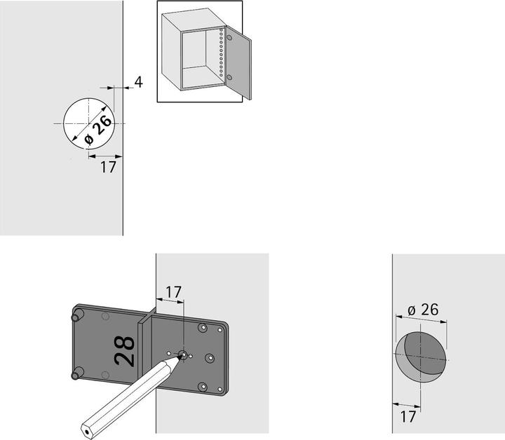 Actual product image Hettich Ankrn-Schablone (Perforated plate, 1 pcs.)