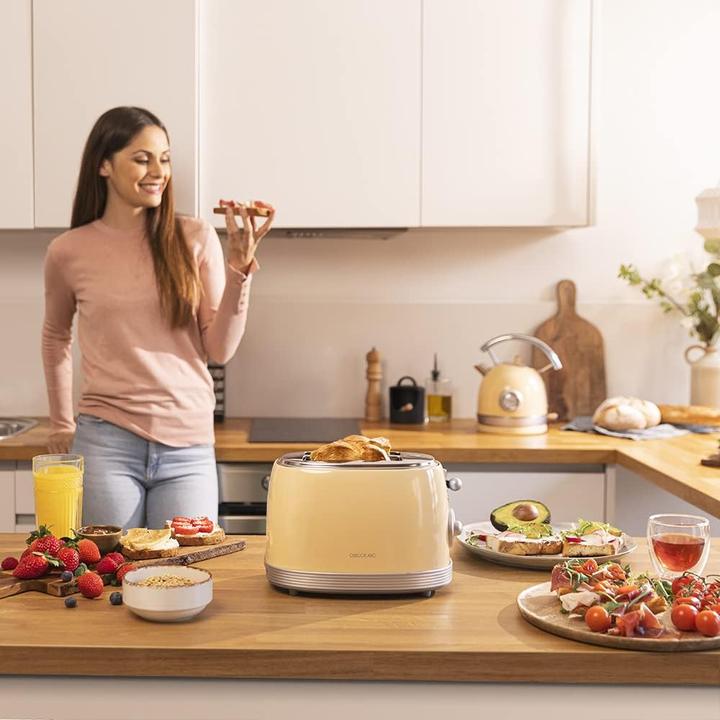 Produktbild Cecotec Grille-pain Toast&Taste 800 Vintage (Jaune)